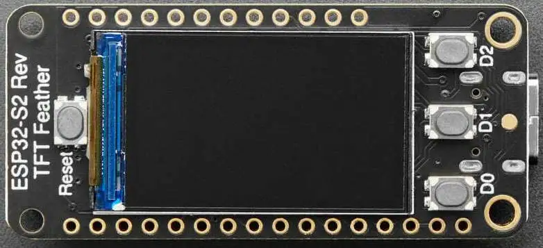Adafruit ESP32-S2 TFT Feather Reverse!