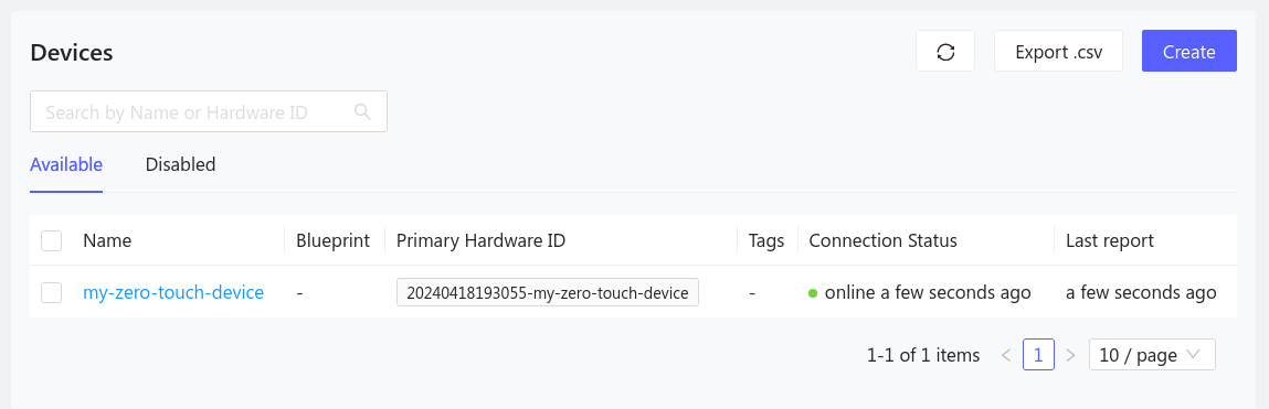 New device added using Certificate
Authentication