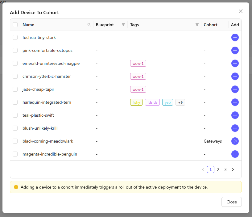 Assign device to a Cohort in the Golioth
Console