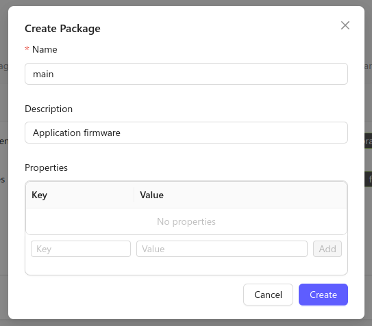 Create a package in the Golioth Console